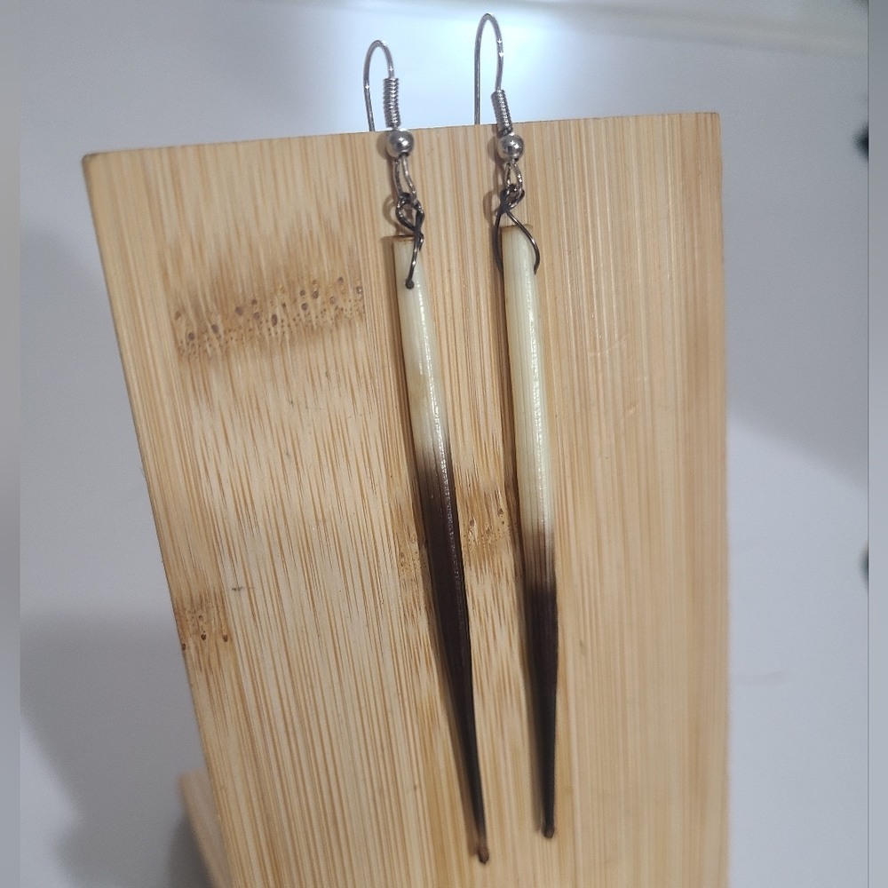 Handmade Porcupine Quill Earrings #quills #boho #crafts